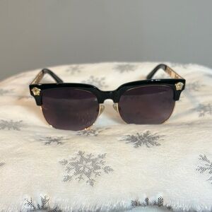 Versace Black and Gold Sunglasses for Women